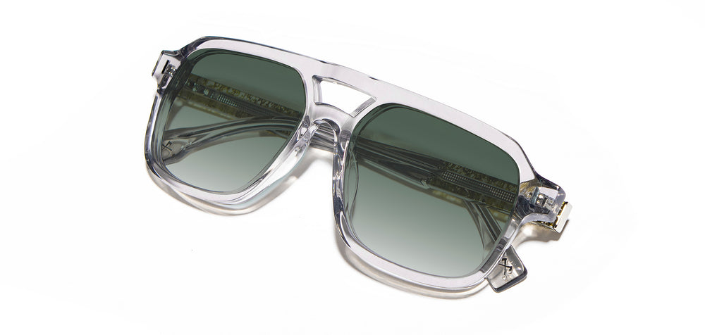 Ice Water*Moss*G15 Fade + Ice Water*Moss*G15 Fade Polarized | Shwood Auburn Acetate Sunglasses Ice Water