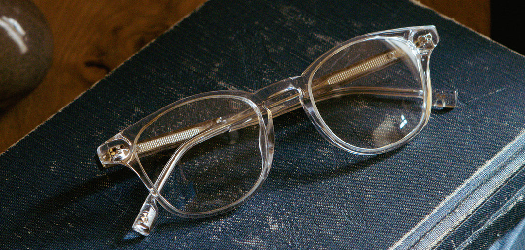 Crystal*Elm Burl*frames only | Shwood Douglas Acetate RX Eyeglasses Crystal