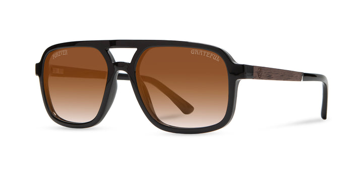 Black*Walnut*Basic Polarized Brown Fade + Black*Walnut*HD Plus Polarized Brown Fade + Black*Walnut*RX | CAMP Glacier Grateful Dead Stealie Sunglasses