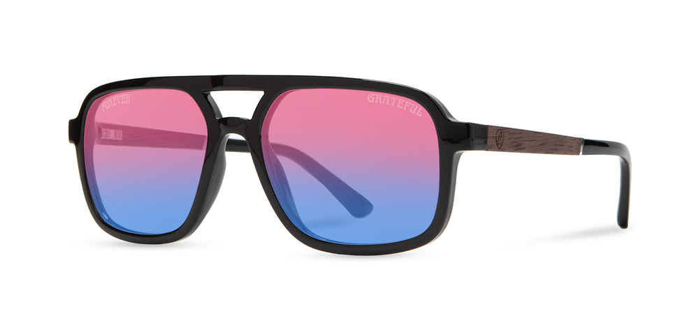 Black*Walnut*Basic Polarized Sunset + Black*Walnut*HD Plus Polarized Sunset + Black*Walnut*RX | CAMP Glacier Grateful Dead Stealie Sunglasses