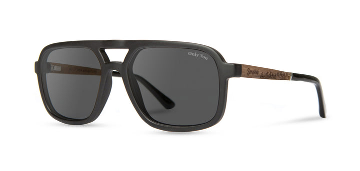Matte Black*Walnut*HD Plus Polarized Grey | CAMP Glacier Matte Black Sunglasses
