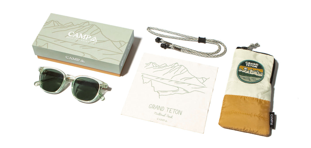Mist*Walnut*Basic Polarized G15 + Mist*Walnut*HD Plus Polarized G15 + Mist*Engraved Walnut*Basic Polarized G15 + Mist*Engraved Walnut*HD Plus Polarized G15 | CAMP Topo Grand Teton Sunglasses