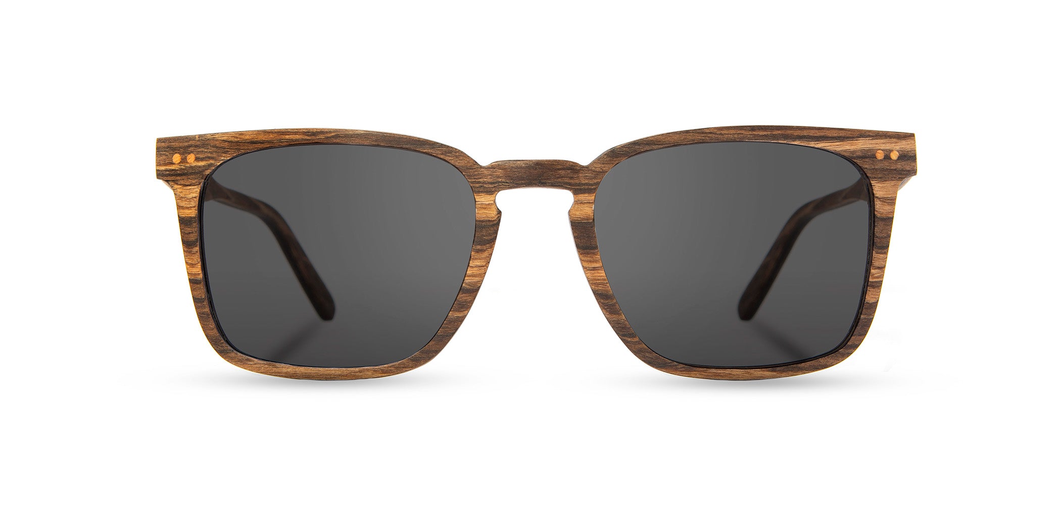Striped Ebony*Grey + Striped Ebony*Grey Polarized | Shwood Hamilton Wood Sunglasses Striped Ebony