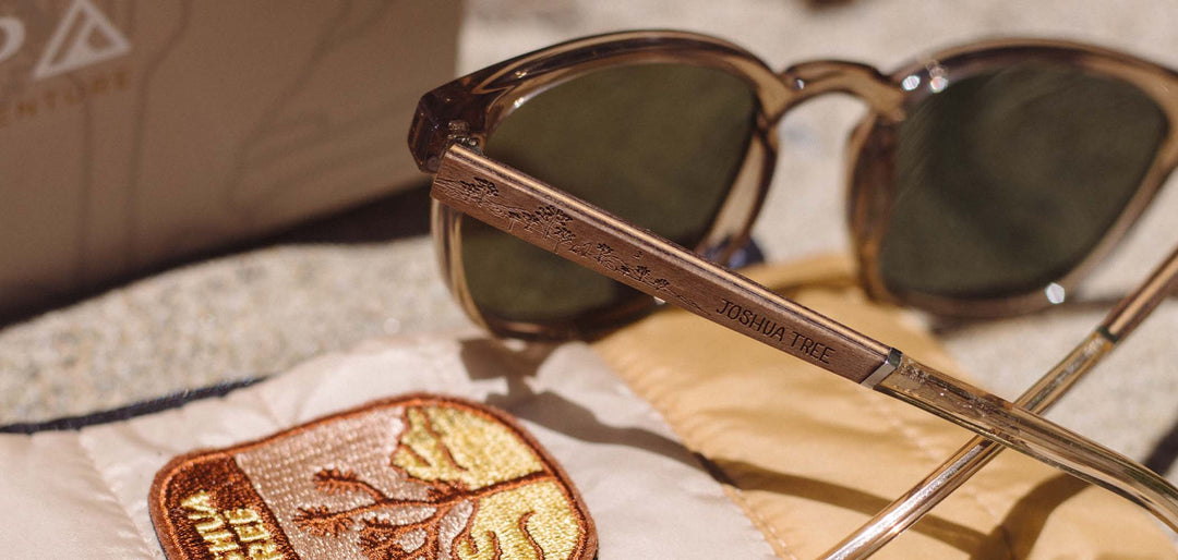 Desert*Engraved Walnut*Basic Polarized G15 + Desert*Engraved Walnut*HD Plus Polarized G15 | CAMP Topo Desert Sunglasses