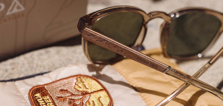 Desert*Engraved Walnut*Basic Polarized G15 + Desert*Engraved Walnut*HD Plus Polarized G15 | CAMP Topo Desert Sunglasses