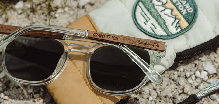 Mist*Engraved Walnut*Basic Polarized G15 + Mist*Engraved Walnut*HD Plus Polarized G15 | CAMP Topo Grand Teton Sunglasses