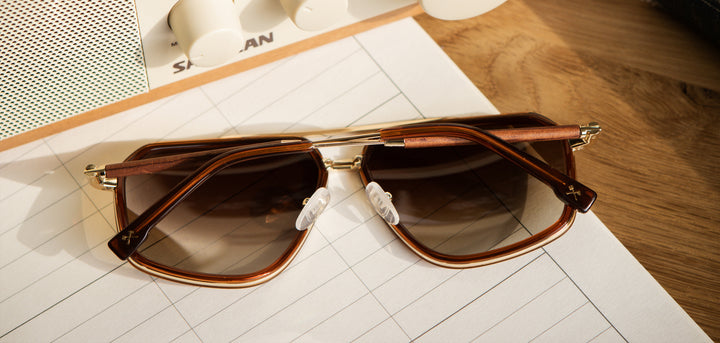 Rust*Mahogany*Brown Fade + Rust*Mahogany*Brown Fade Polarized | Shwood Keizer Acetate Sunglasses Rust