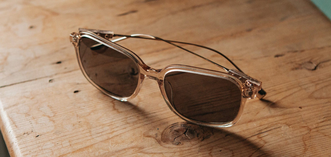 Champagne*G15 + Champagne*G15 Polarized | Shwood Donaca Acetate Sunglasses Champagne