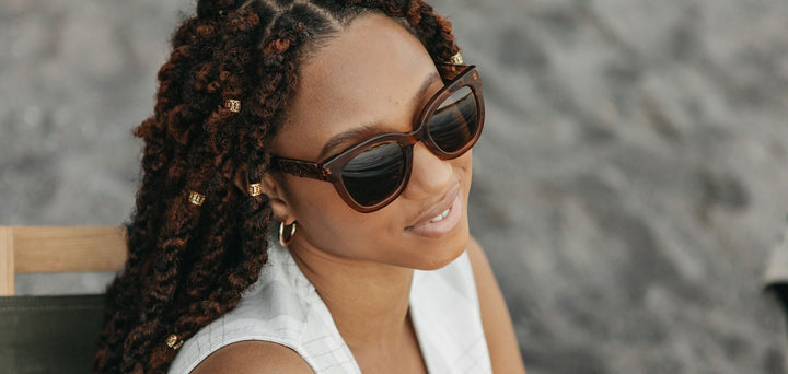 Copper*Rose Flower*Brown + Copper*Rose Flower*Brown Polarized | Shwood Lorane Acetate Sunglasses Copper