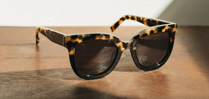 Leopard*Elm Burl*Grey + Leopard*Elm Burl*Grey Polarized | Shwood Lorane Acetate Sunglasses Leopard