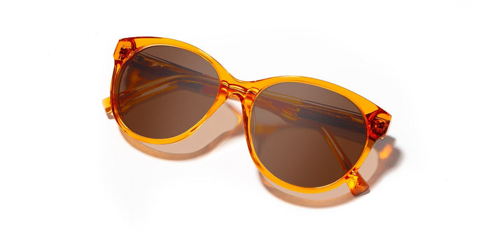Tangerine*Elm Burl*Brown Fade + Tangerine*Elm Burl*Brown Fade Polarized | Shwood Madison Acetate Sunglasses