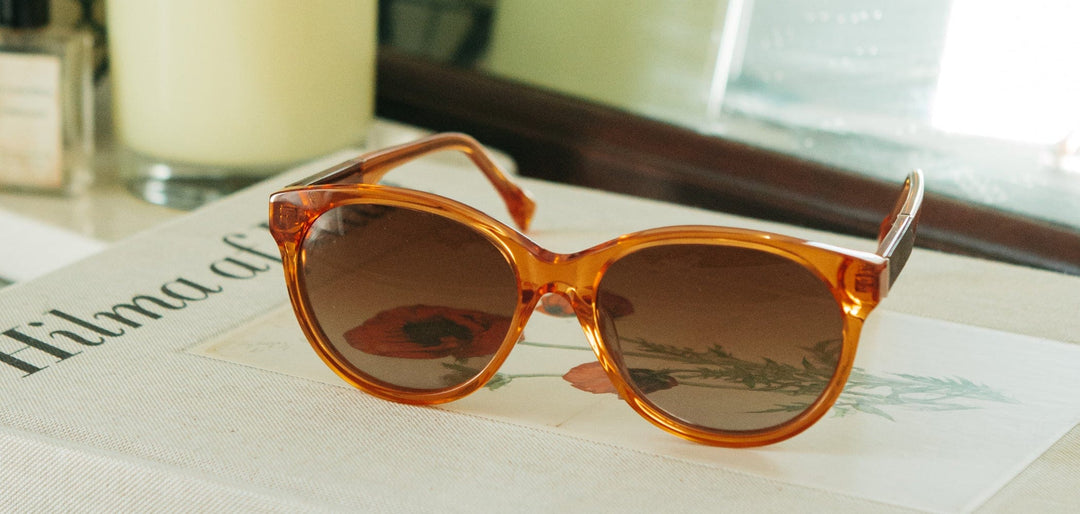 Tangerine*Elm Burl*Brown Fade + Tangerine*Elm Burl*Brown Fade Polarized | Shwood Madison Acetate Sunglasses